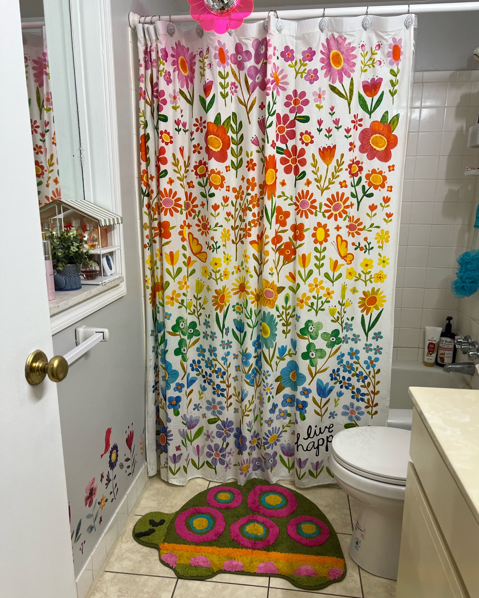 Colorful bathroom decor, boho bathroom decor, girl’s bathroom decor, colorful shower curtain 

#LTKfindsunder50 #LTKhome