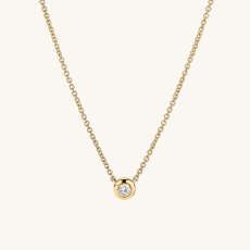 Bezel Set Diamond Necklace in 14k Yellow Gold | Mejuri | Mejuri (Global)