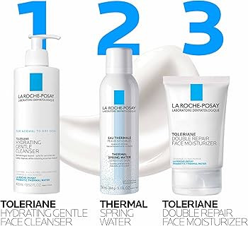 La Roche-Posay Toleraine Skin Care Set, Double Repair Face Moisturizer 100ml & Purifying Foaming ... | Amazon (US)