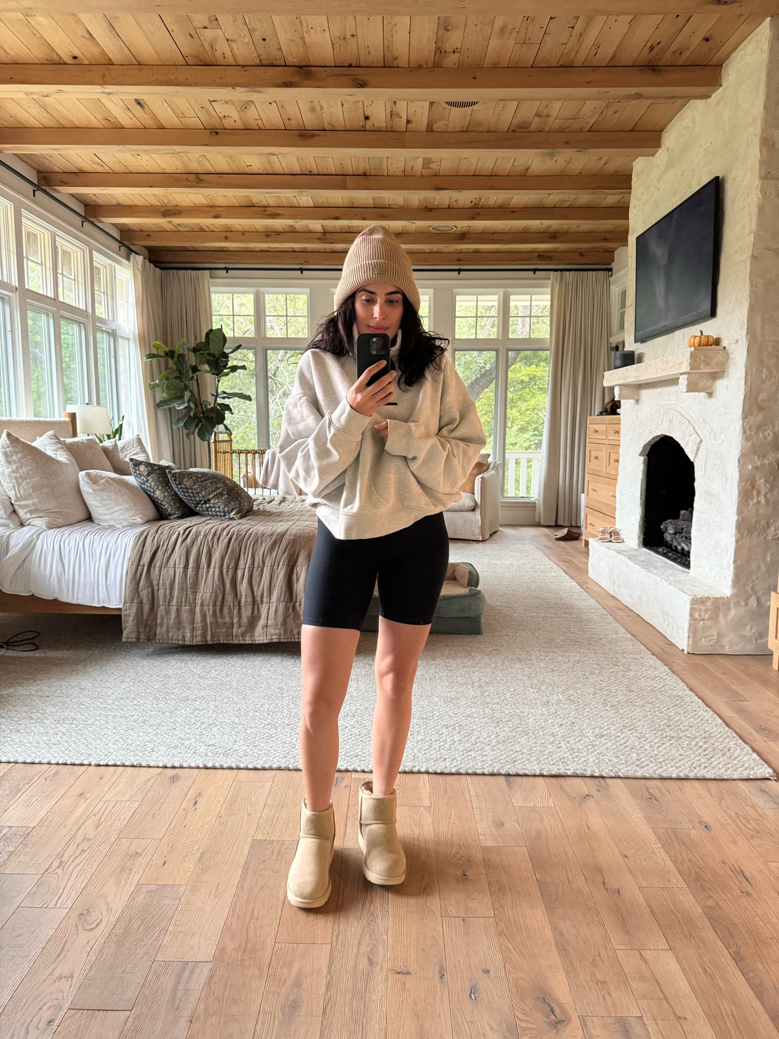 Only in Texas weather do bike shorts and UGGs work together 😛
#fallstyle 

#LTKGiftGuide #LTKSeasonal #LTKstyletip