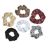 The Original Scrunchie Six Days of Scrunchies Glamour Gift Set Includes 6 Unique Designs: Tan Dot Ch | Amazon (US)