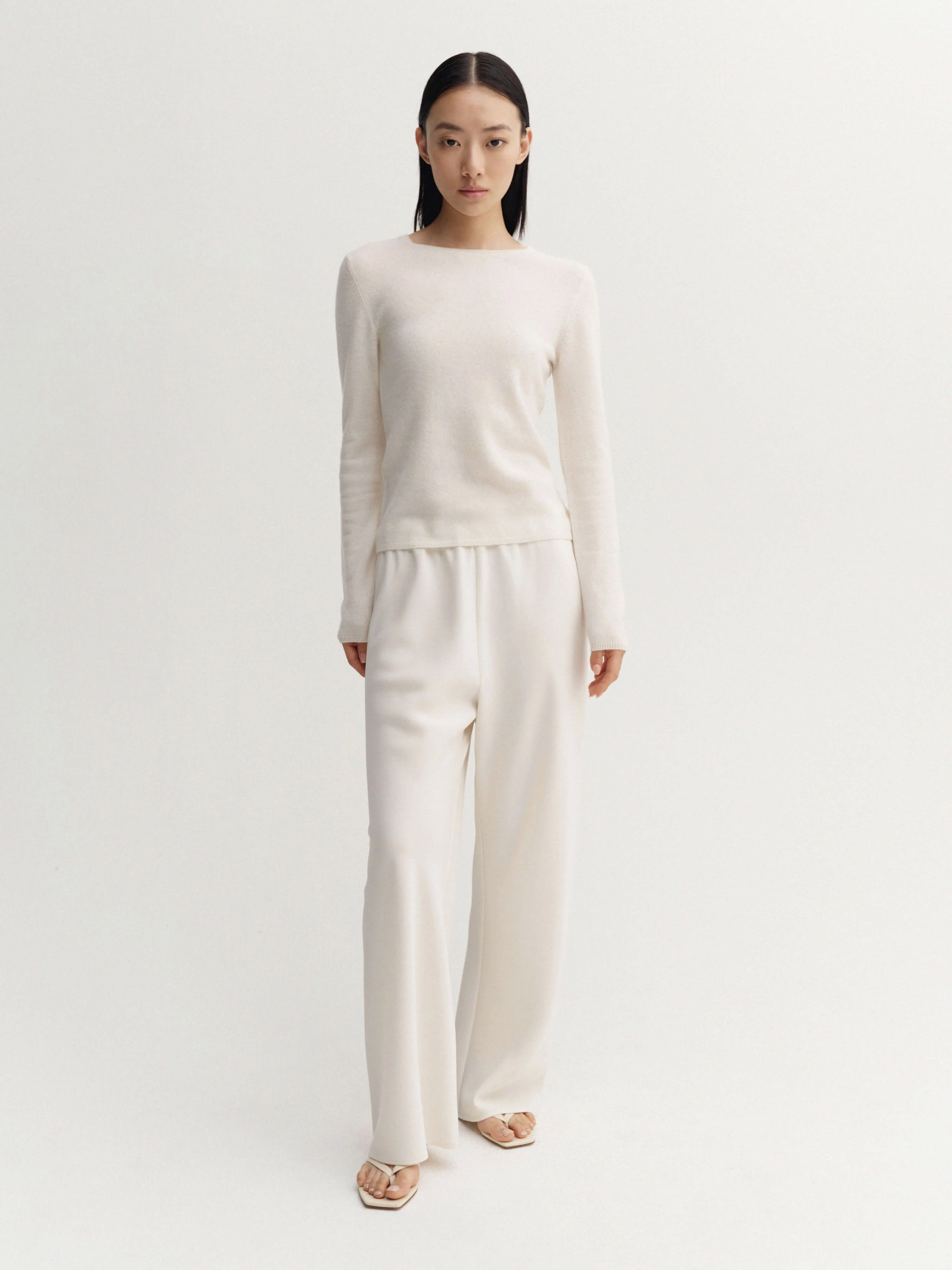 Awa Crewneck Sweater, cream | Almada Label