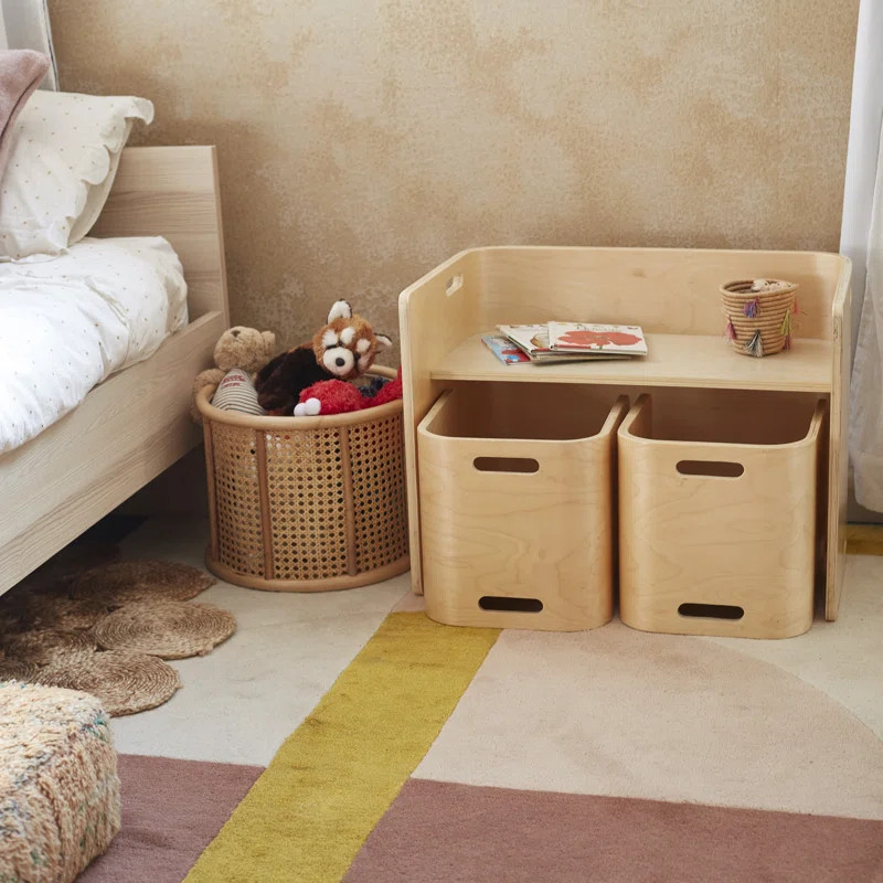 ECR4Kids Bentwood Multipurpose Table and Chair Set, 3-Piece | Wayfair North America