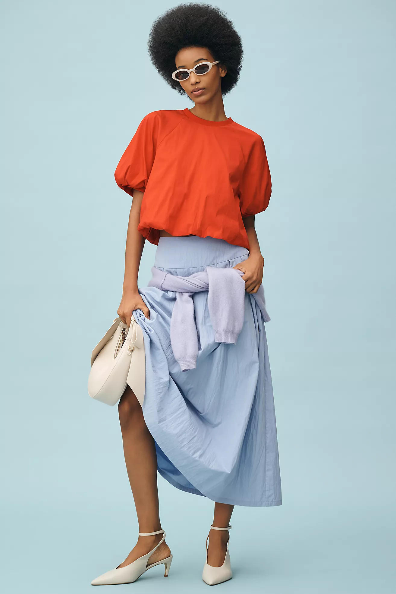 &.Layered Pleated Maxi Skirt | Anthropologie (US)