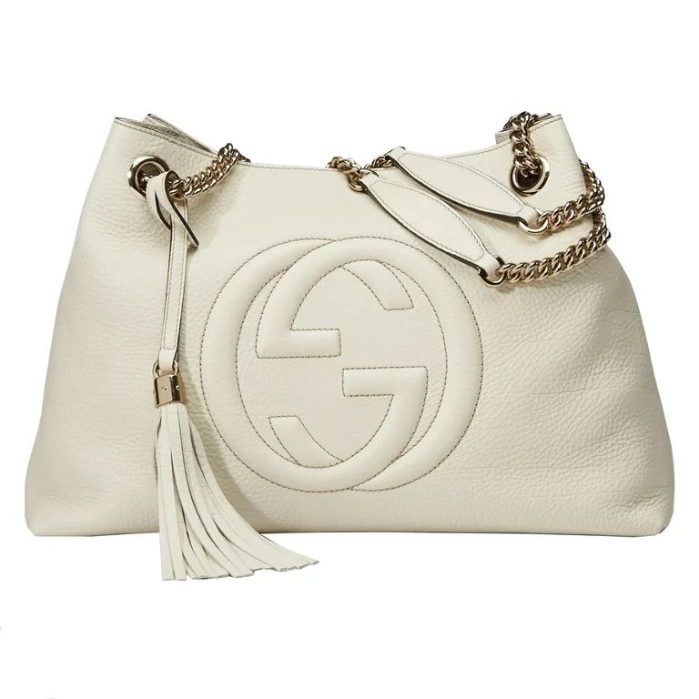 Gucci Soho GG Ivory Leather Chain Shoulder Bag 536196 | Walmart (US)