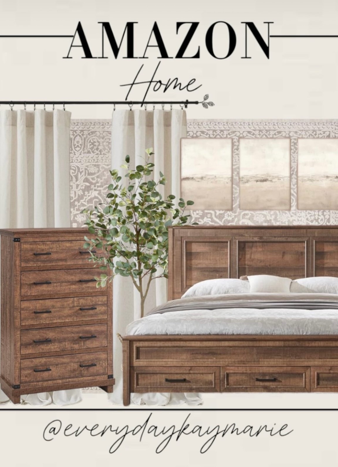 Rustic home favorites 💕 

Bedroom, bedroom furniture, curtains, faux plant, wall decor, farmhouse, modern home 

#LTKStyleTip #LTKHome