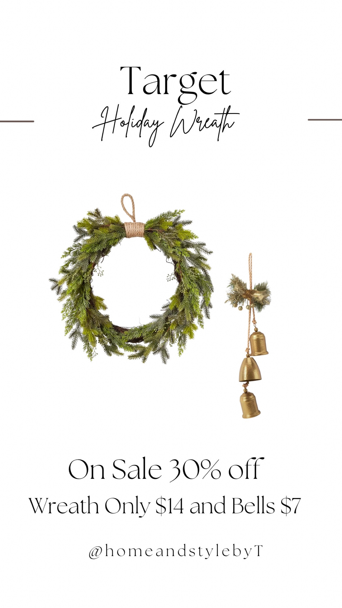 The prettiest wreath is on major sale! Add some bells to elevate the look

#LTKHoliday #LTKSeasonal #LTKHolidaySale