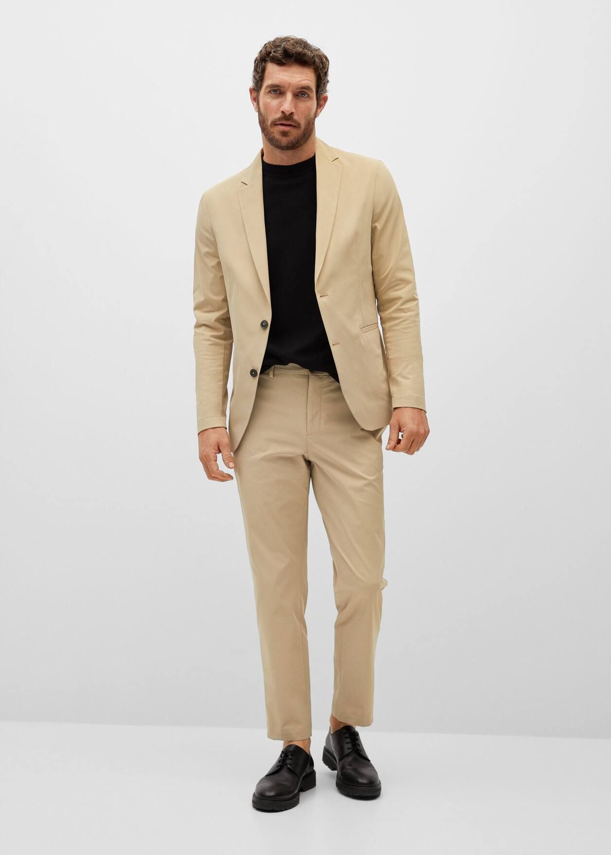 Slim-fit technical suit blazer | MANGO (US)