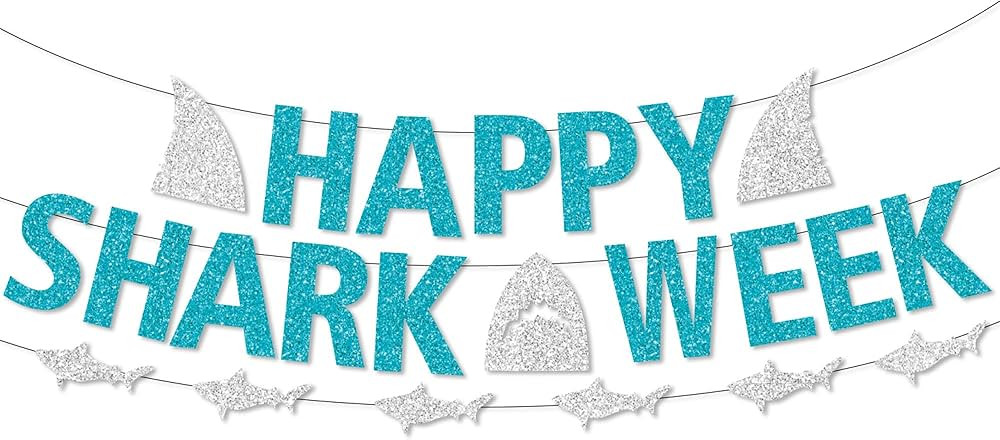 Shark Week Decorations Happy Shark Week Banner Shark Week Party Decorations | Amazon (US)