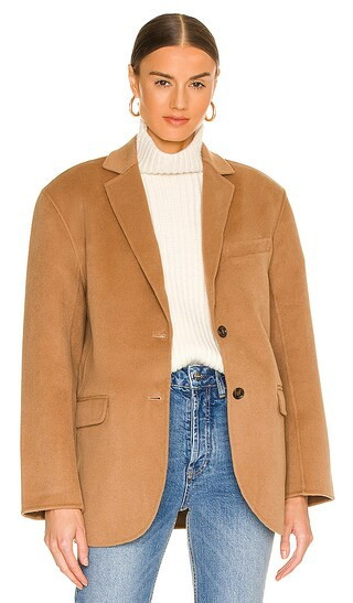 ANINE BING Quinn Blazer in Tan. - size L | Revolve Clothing (Global)