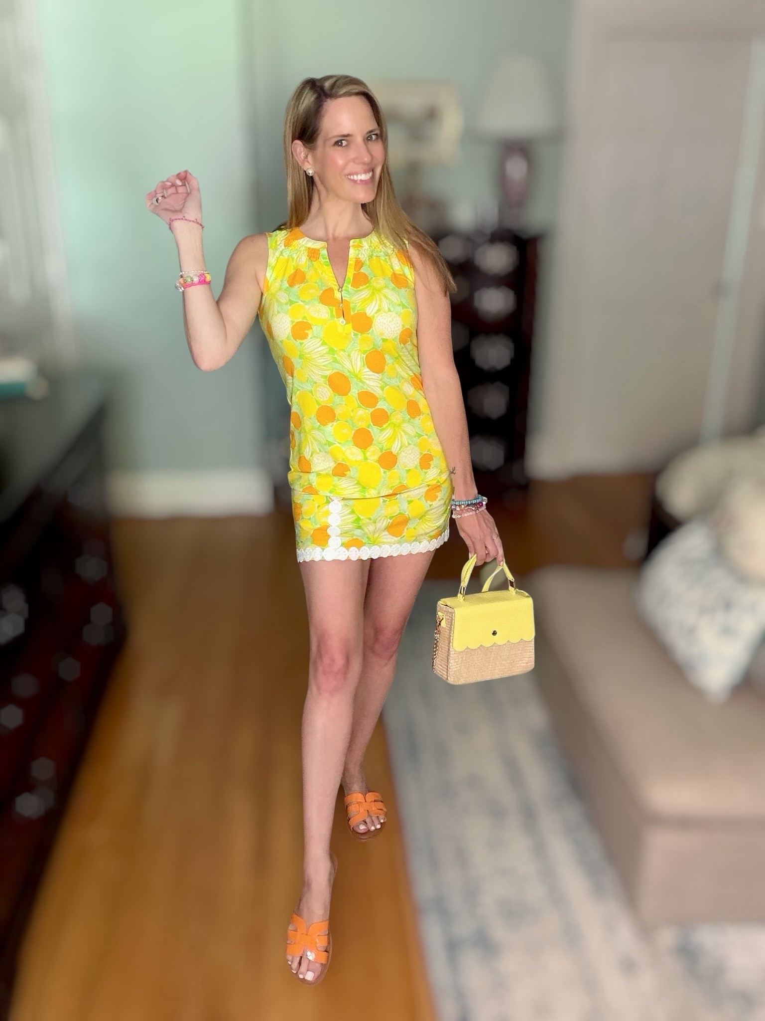 🍊 Sunshine Citrus Set 🍊

Bring on the sunshine in this adorable matching citrus-print set! The Essie knit top paired with the Michelina mini skort creates the perfect polished summer look with playful lemon and orange hues. Finished with bright orange sandals and a sweet woven handbag, this outfit is made for turning heads all season long. ☀️🍋🧡

Whether you’re heading to brunch, a beach town getaway, outdoor shopping, vacation dinners, or summer events, this cheerful set is equal parts classic, colorful, and effortlessly chic.

summer matching set, citrus print outfit, Lilly Pulitzer style, Michelina skort, Essie knit top, resort wear outfit, colorful summer fashion, preppy summer style, vacation outfit inspiration, citrus print trend, bright summer outfit, woven handbag style, orange sandals outfit, country club chic, women’s summer fashion 🍋✨🌴🧡💛

#LTKOver40 #LTKPetite #LTKootd