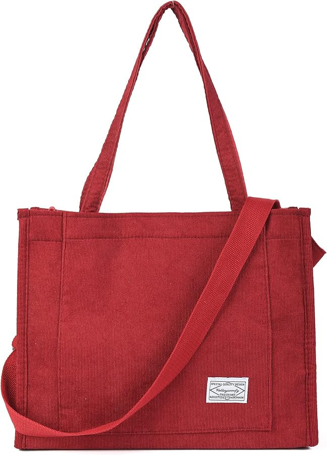 Valleycomfy Vintage Casual Corduroy Tote Bags Women Hobo Crossbody Bag Purse for Women Travel Sho... | Amazon (US)