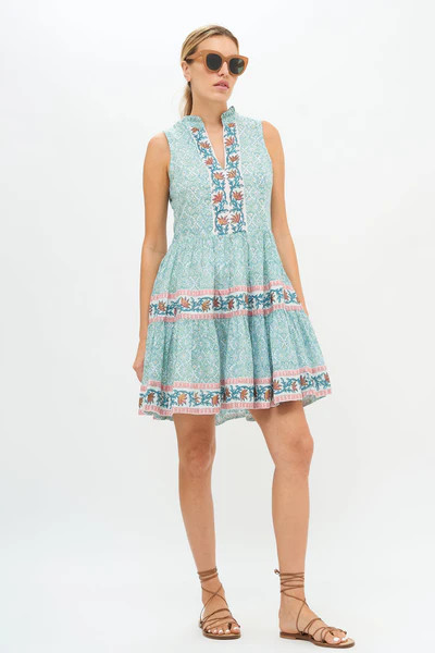 Yoke Dress- Jamali Green | Oliphant Design