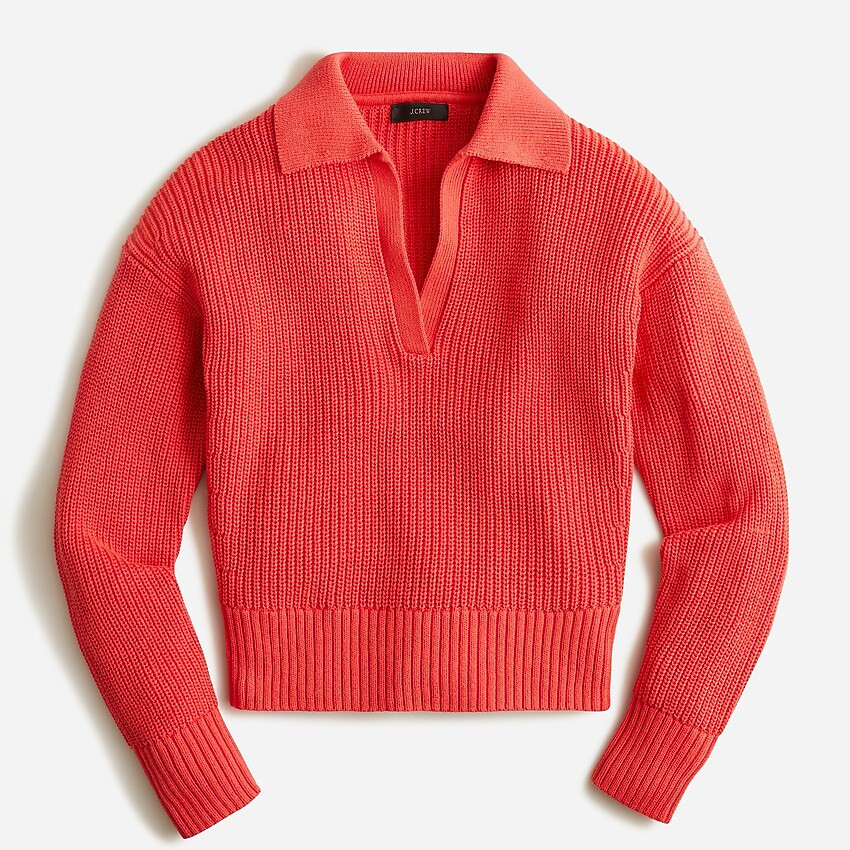 Collared cotton beach sweater | J. Crew US