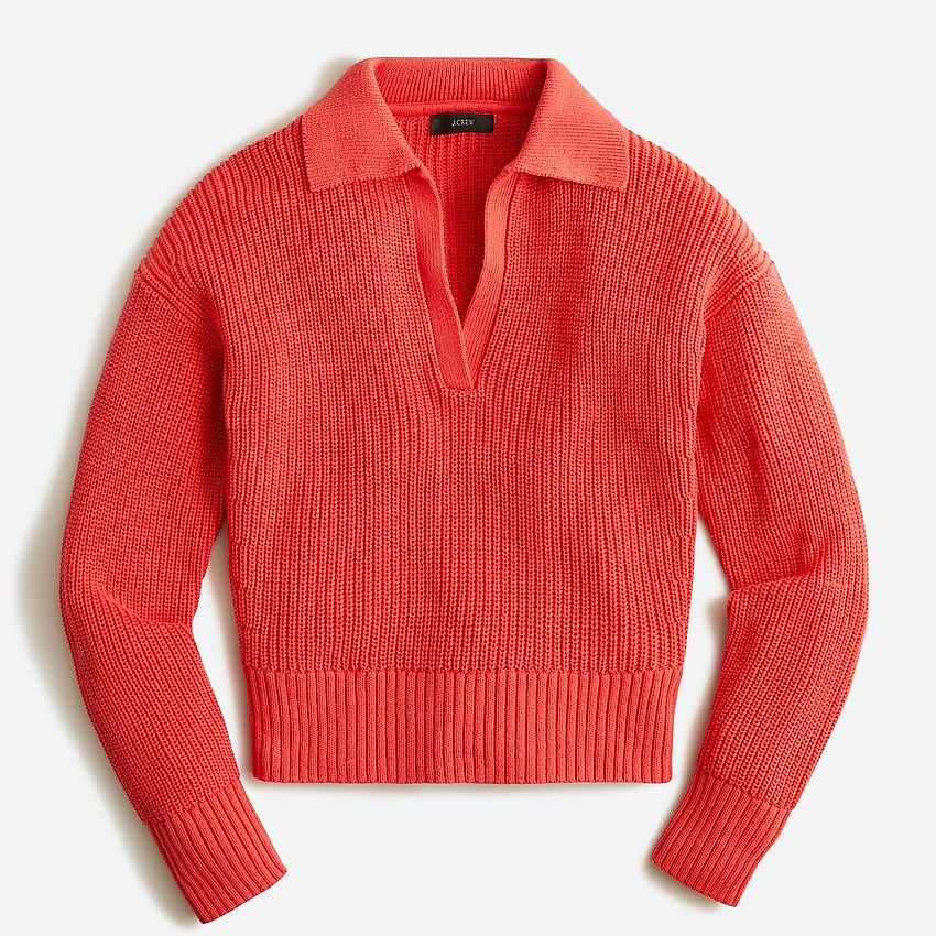 Collared cotton beach sweater | J.Crew US