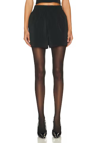 Helsa Tech Gabardine Shorts in Black | FWRD | FWRD 