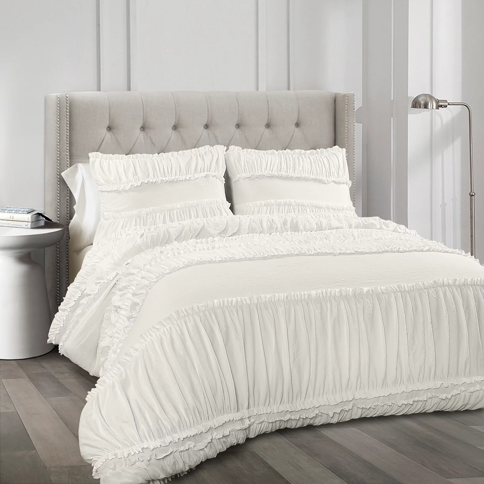 Lush Decor Nova Ruffle Comforter Set, White, Full/Queen | Kohl's