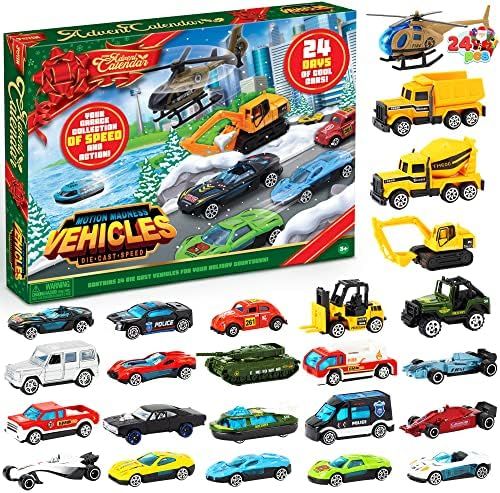JOYIN 2022 Christmas Advent Calendar for Kids, 24 Days Countdown Calendar Toys with Diecast Cars ... | Amazon (US)