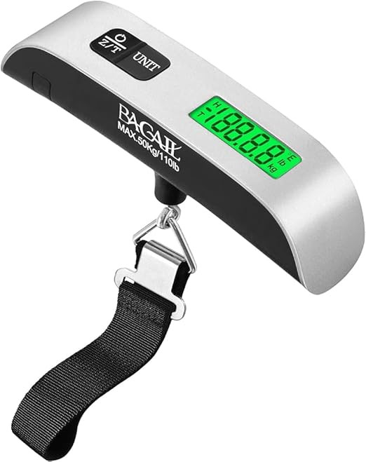 Digital Luggage Scale,110lbs Hanging Baggage Scale with Backlit LCD Display,Portable Suitcase Wei... | Amazon (US)
