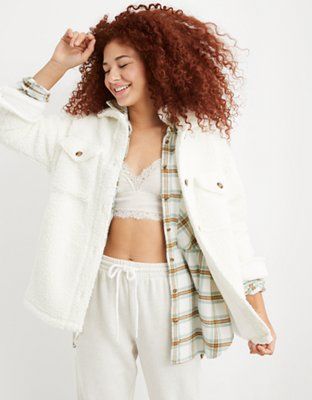 Aerie Dream Sherpa Shacket | American Eagle Outfitters (US & CA)