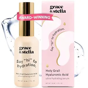 grace & stella Award Winning Hyaluronic Acid Serum (30ml/1 fl oz) Hydrating Hyaluronic Acid Serum... | Amazon (US)