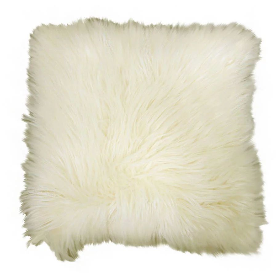 Better Homes & Gardens Arctic Faux Fur Decorative Throw Pillow 16"x16", Ivory, 1 pc, Square | Walmart (US)