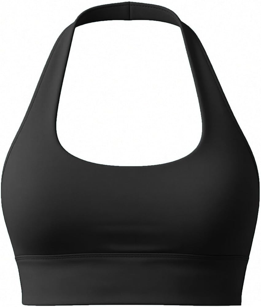 Aoxjox Women's Workout Sports Bras Lumira Square Neck Halter Twist Back Low-Medium Impact Lumastr... | Amazon (US)
