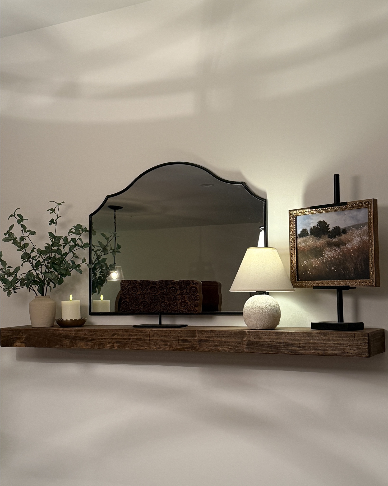 #LTKHome #decorating #mirrors #floatingshelves #decor 