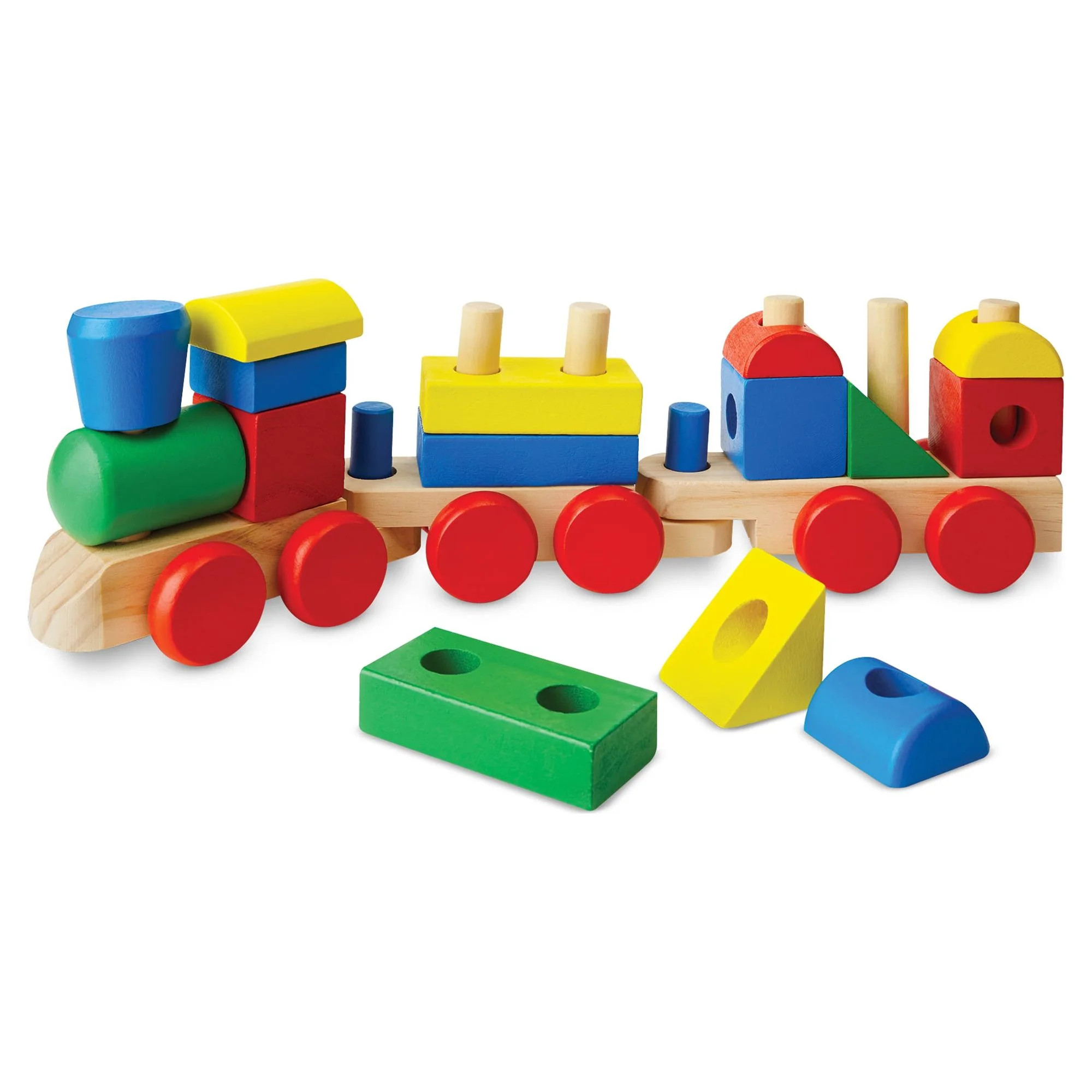 Melissa & Doug Classic Wooden Stacking Train, Toddler, Ages 2-4 | Walmart (US)