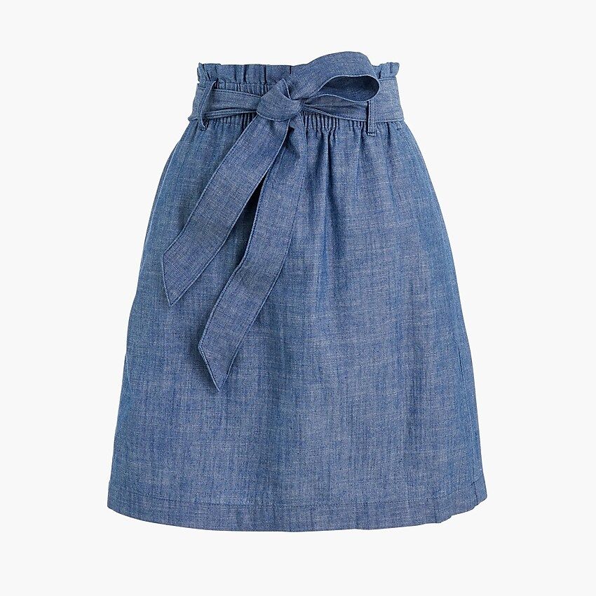 Chambray paper-bag mini skirt | J.Crew Factory