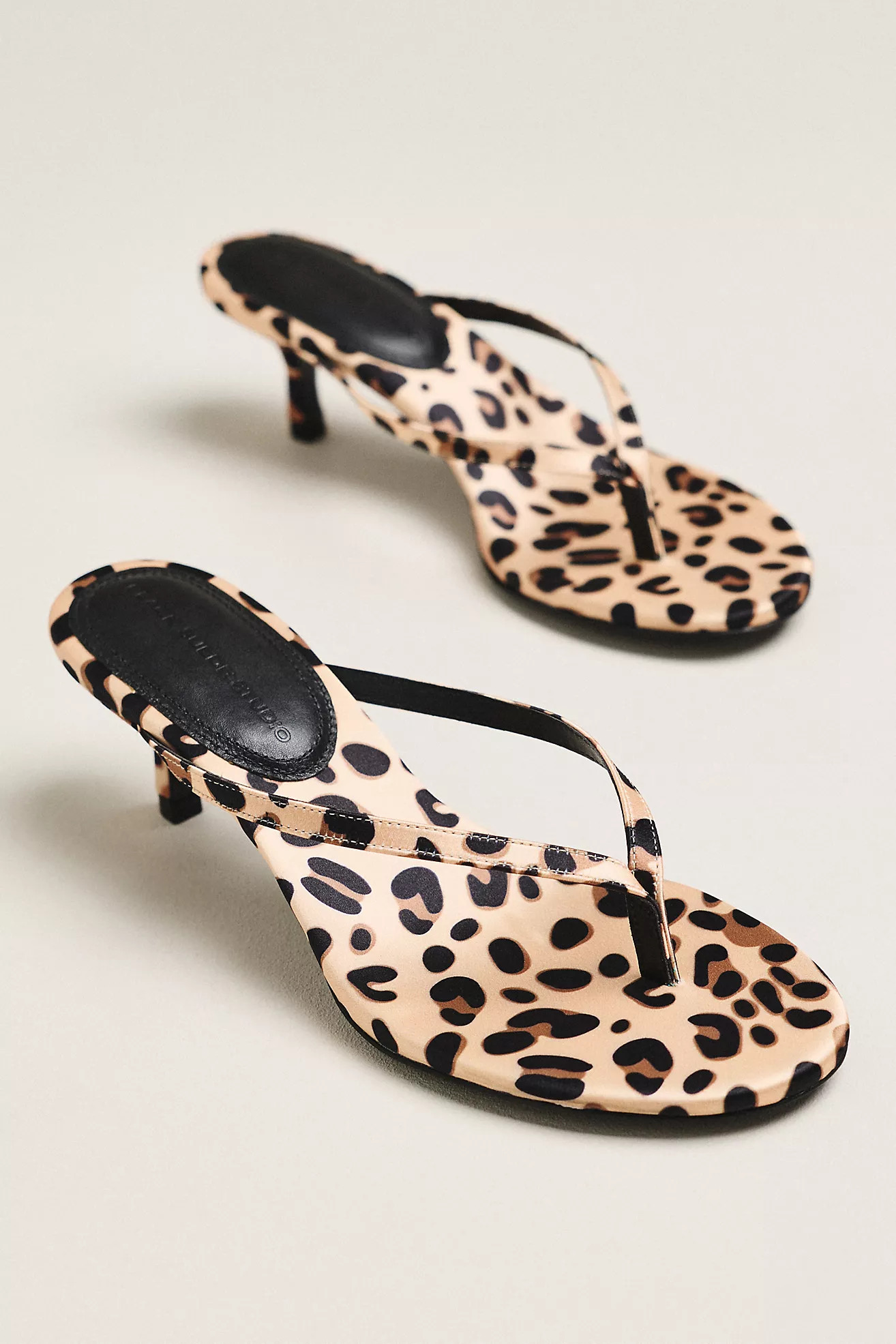 Black Suede Studio Tash 50 Thong Kitten Heels | Anthropologie (US)