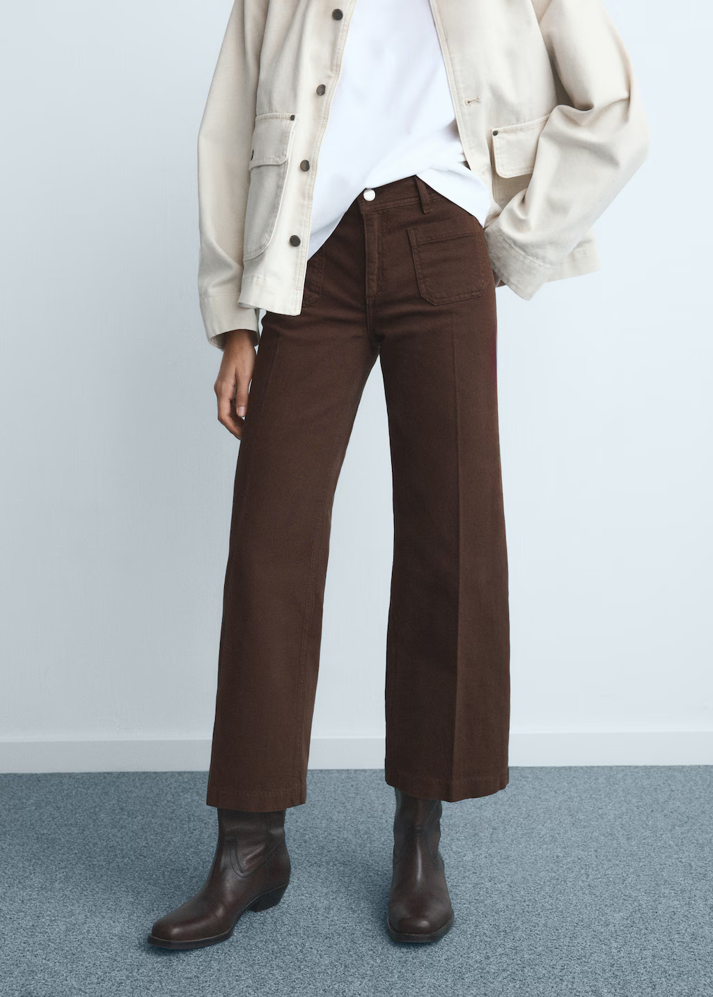 Wide-leg jeans with pockets | MANGO (UK)