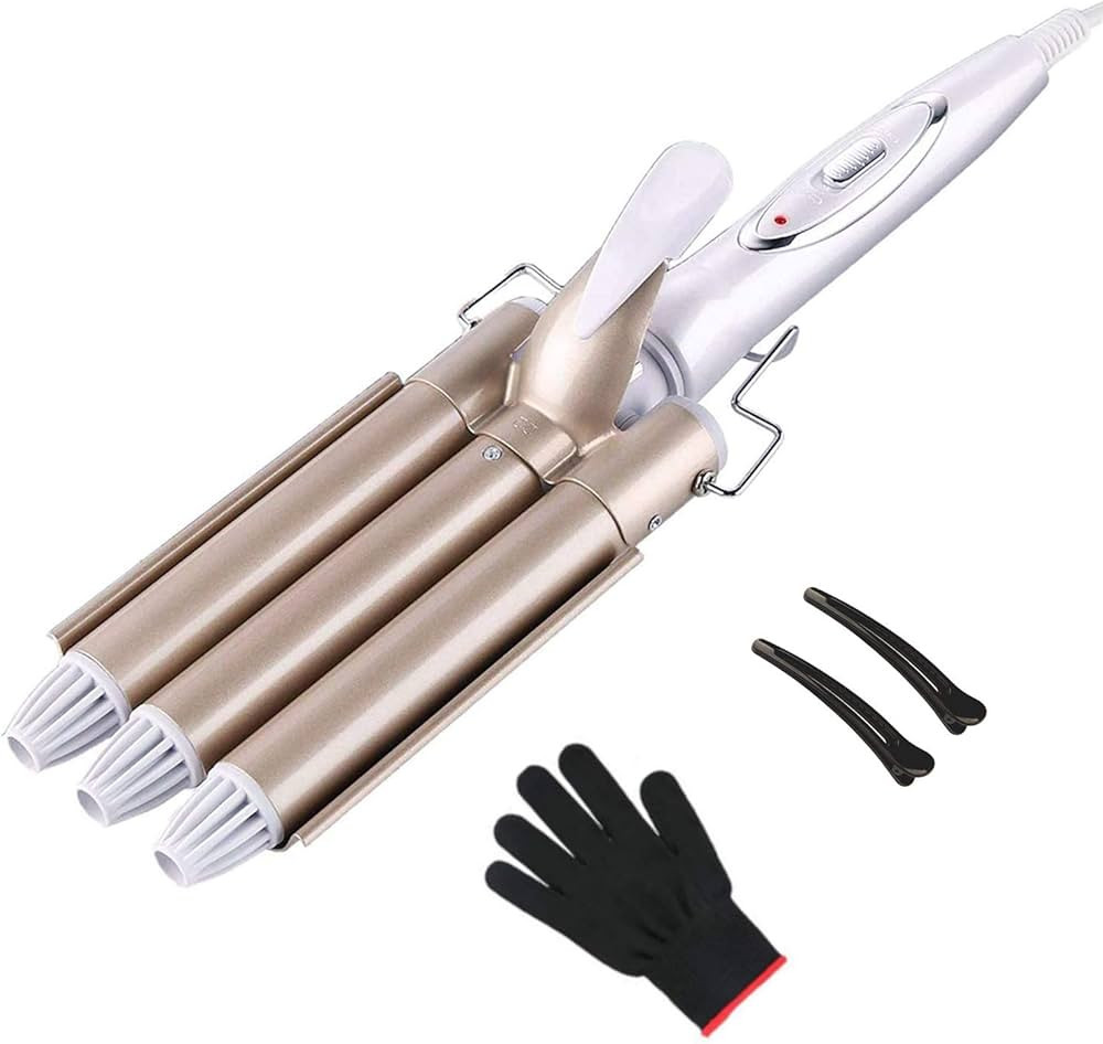 3 Fässer welleneisen, TOP4EVER lockenstab mit 3 stäben mit einstellbarer Temperatur, Welleisen ... | Amazon (DE)