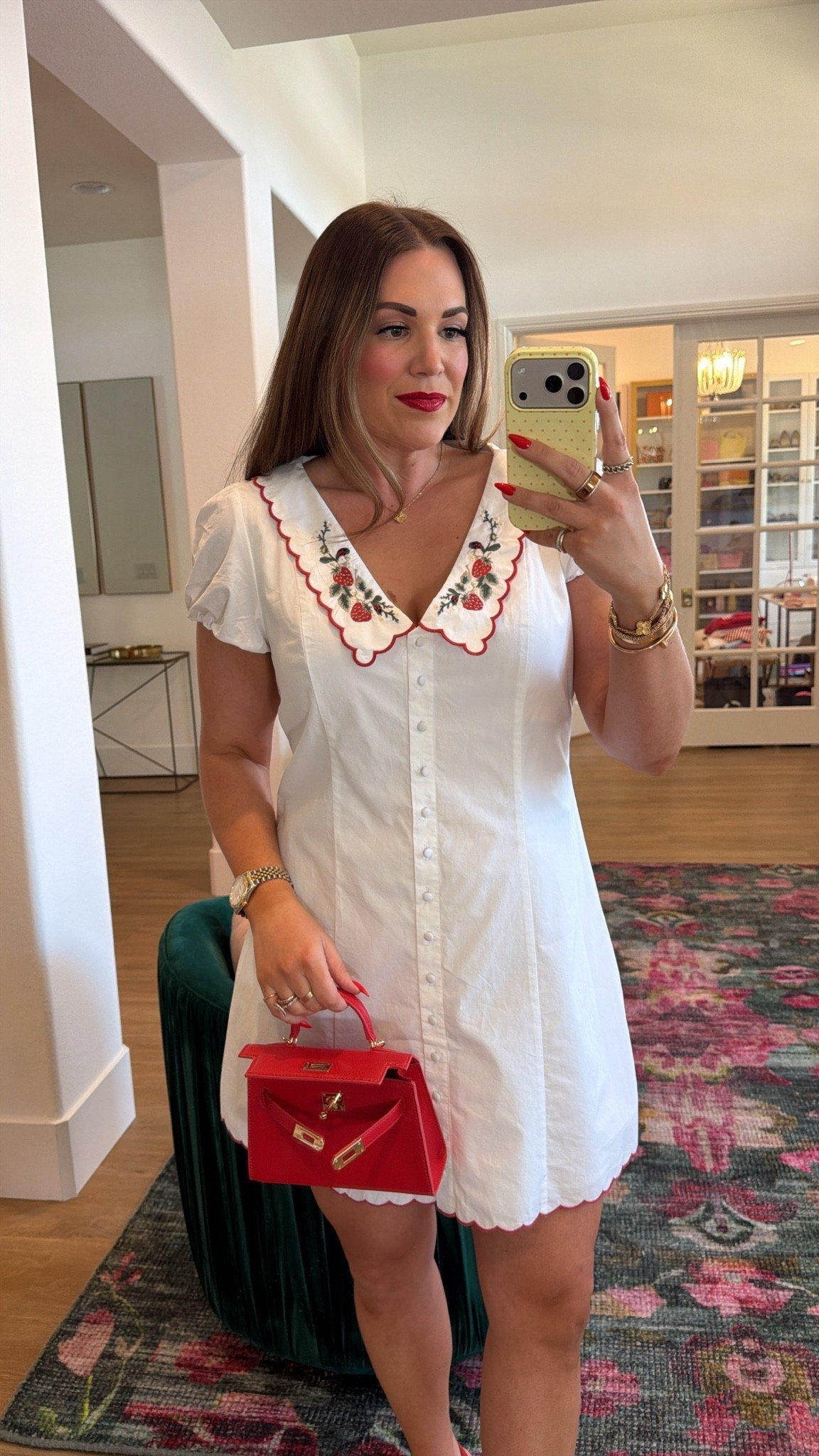 curvy midsize summer style! wearing size large in white mini dress. love the strawberry details! 🍓 on sale + an extra 15% off with code AFSUMMER

#LTKSeasonal #LTKMidsize #LTKSaleAlert