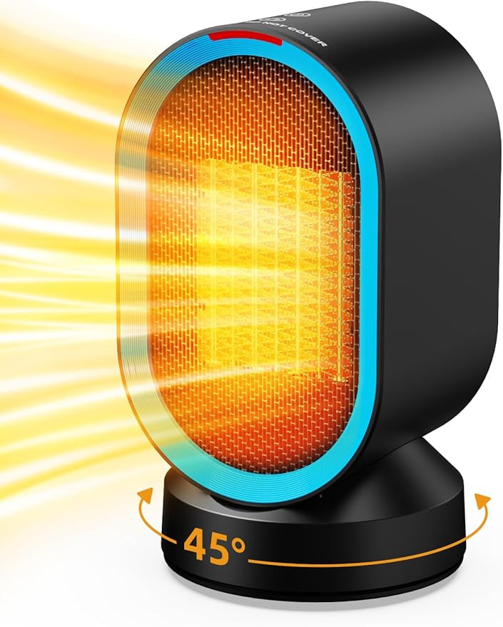 TABYIK Space Heater Indoor, Portable Heater 45° Oscillating Fast Electric Heater with 7 Safety P... | Amazon (US)