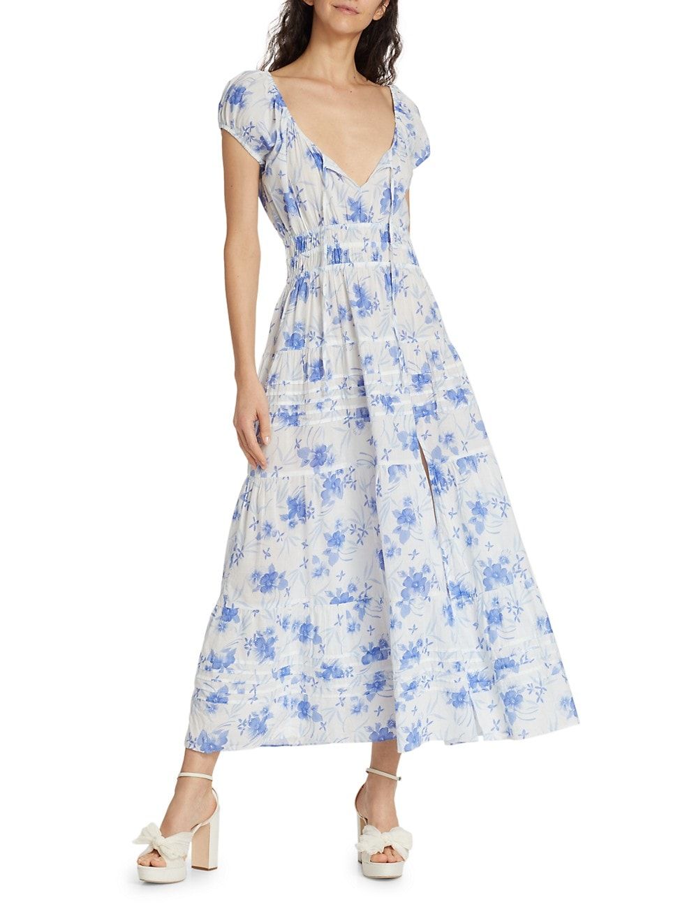 Magdaline Floral Midi-Dress | Saks Fifth Avenue