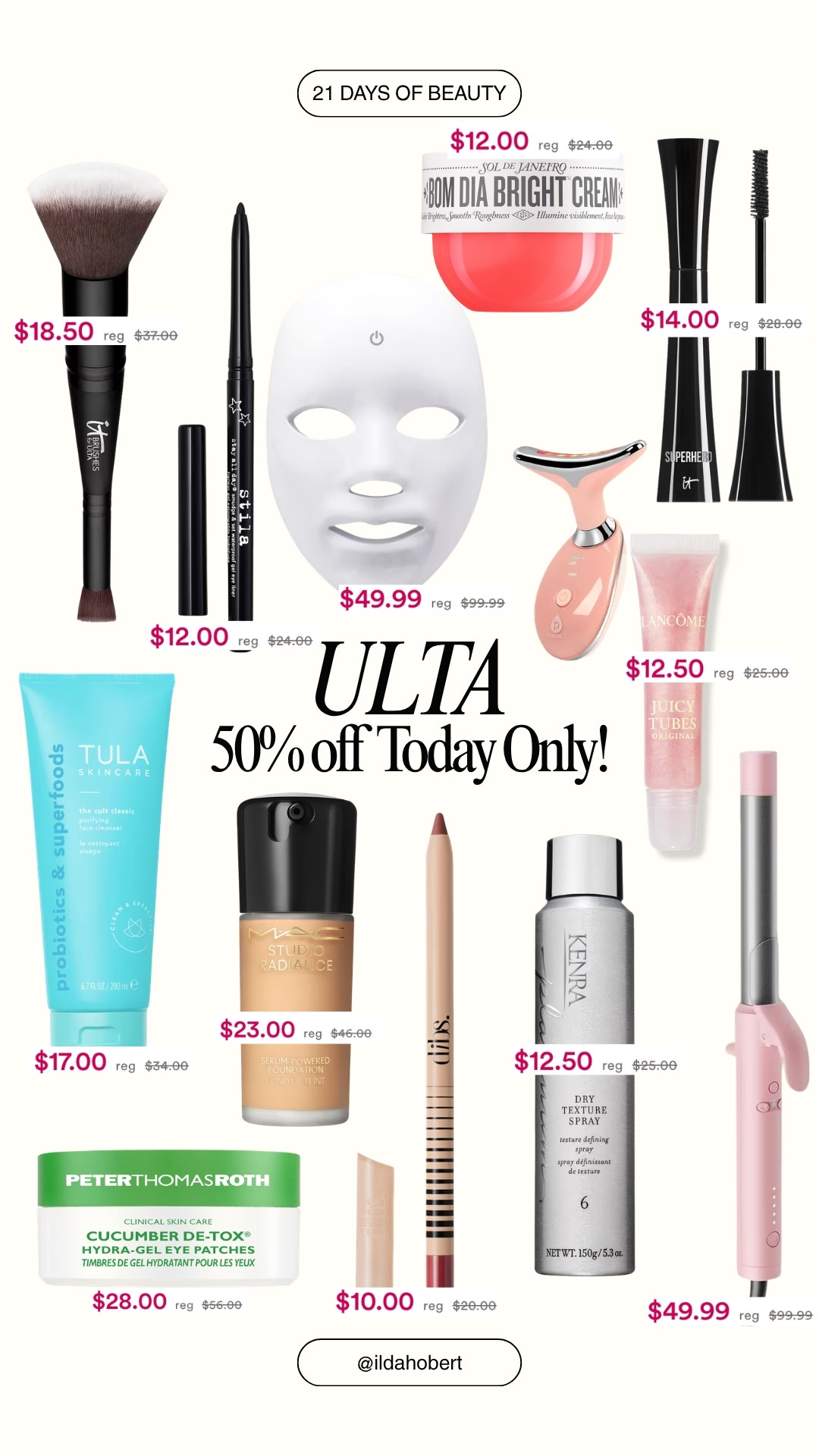 Today’s Ulta Beauty steals are SO good! Stock up on makeup, skincare and hair favorites while they’re 50% off. 💄✨🔗👇🏻 

 #LTKootd #LTKSeasonal #LTKSaleAlert