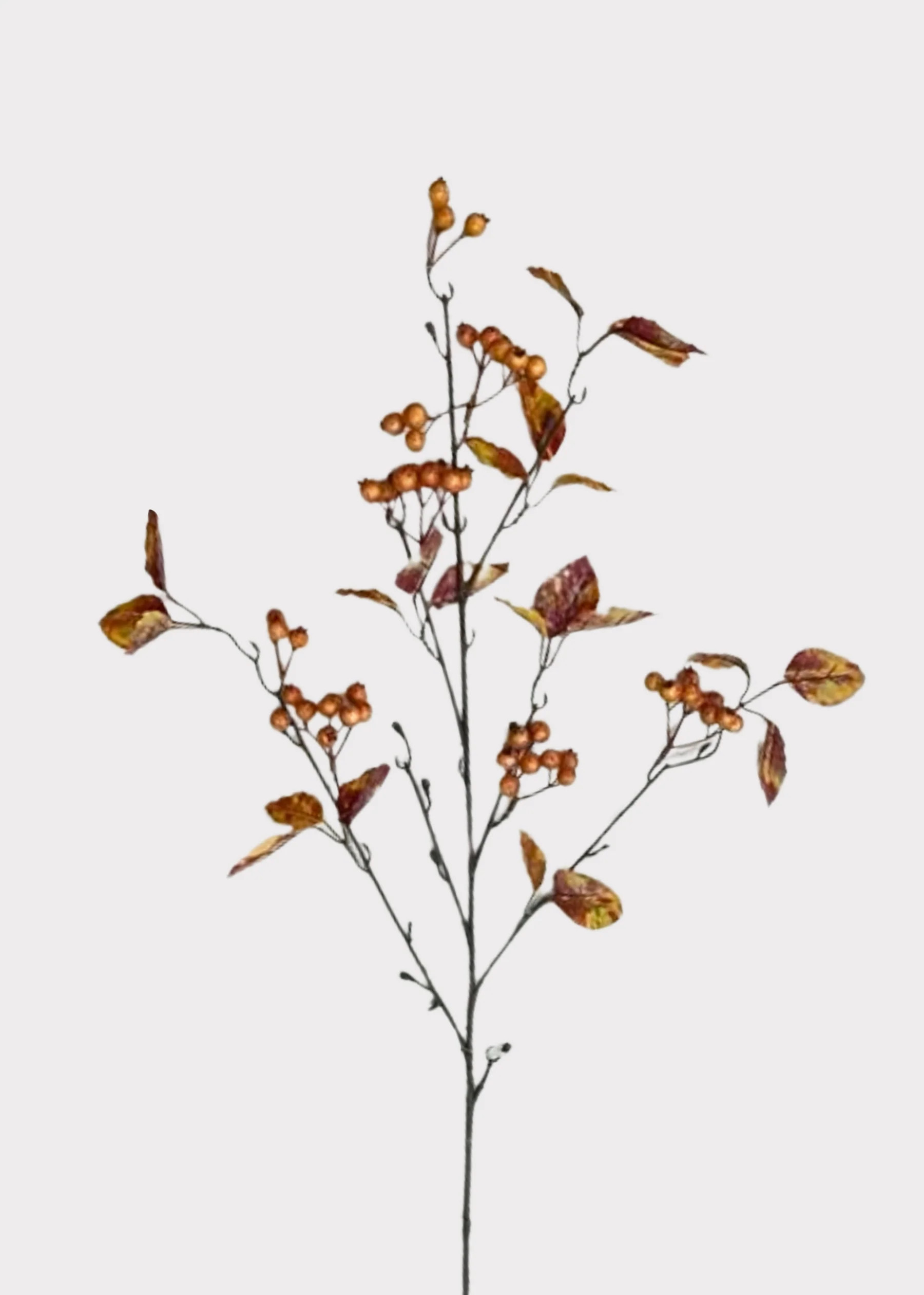 Autumn Rosehip Pod and Leaf Branch | Fake Berries for Fall | Afloral | Afloral