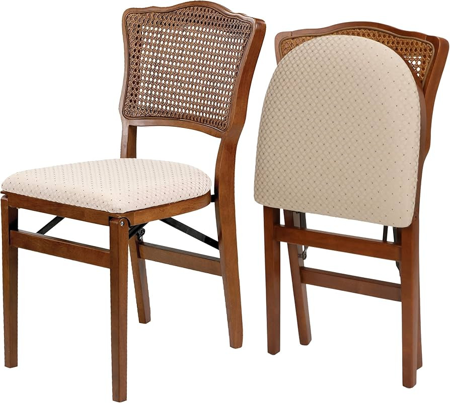 Stakmore French Cane Back Folding Chair Finish, Set of 2, Fruitwood | Amazon (US)