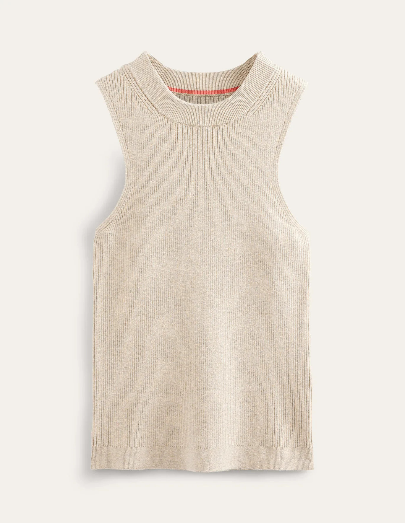 Ribbed Racer Vest - Chinchilla Melange | Boden (US)