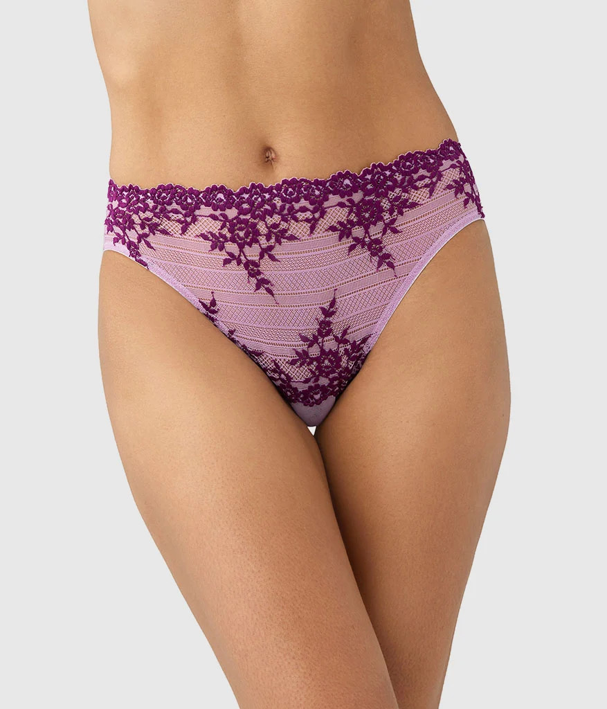 Embrace Lace\u00ae Hi-Cut: Lavender Sage/Dark Purple | Wacoal