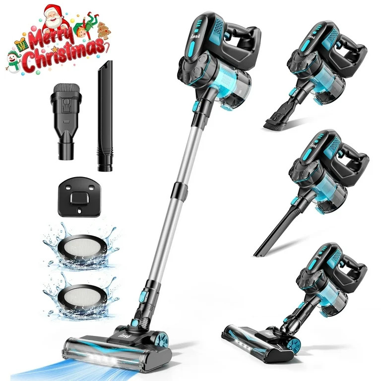 INSE Cordless Vacuum Cleaners, 6-in-1 Lightweight Stick Vacuum for Hardwood Floor Carpet Pet Hair... | Walmart (US)