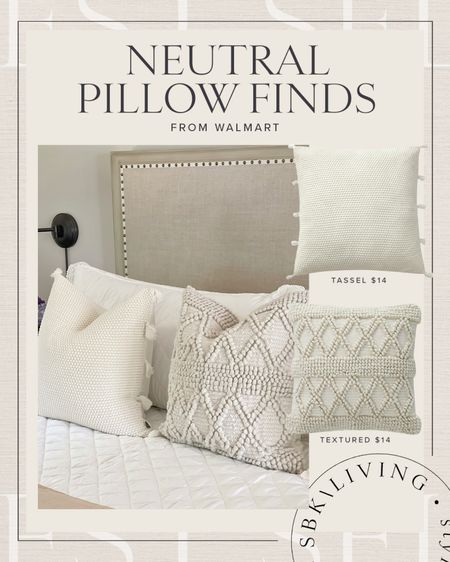 H O M E \ neutral pillow finds from Walmart home - $14!!

Decor
Bedroom
Living room 

#LTKunder50 #LTKhome