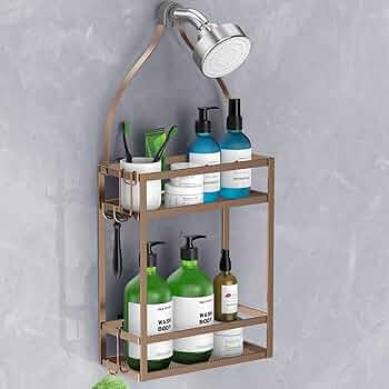 Meangood Shower Caddy Organizer, Mounting Over Shower Head Or Door, Extra Wide Space for Shampoo,... | Amazon (US)