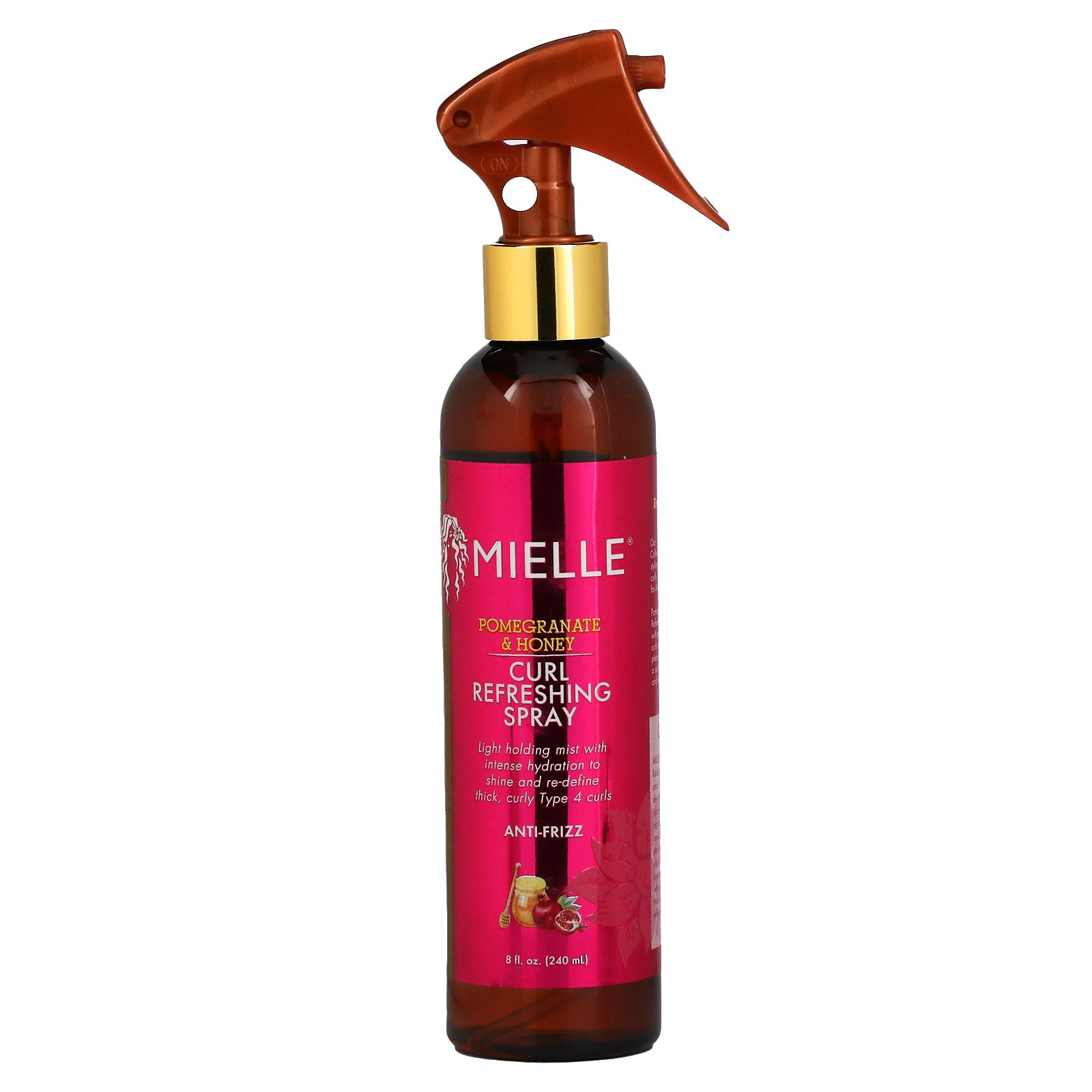 Curl Refreshing Spray, Pomegranate & Honey, 8 fl oz (240 ml), Mielle | Walmart (US)