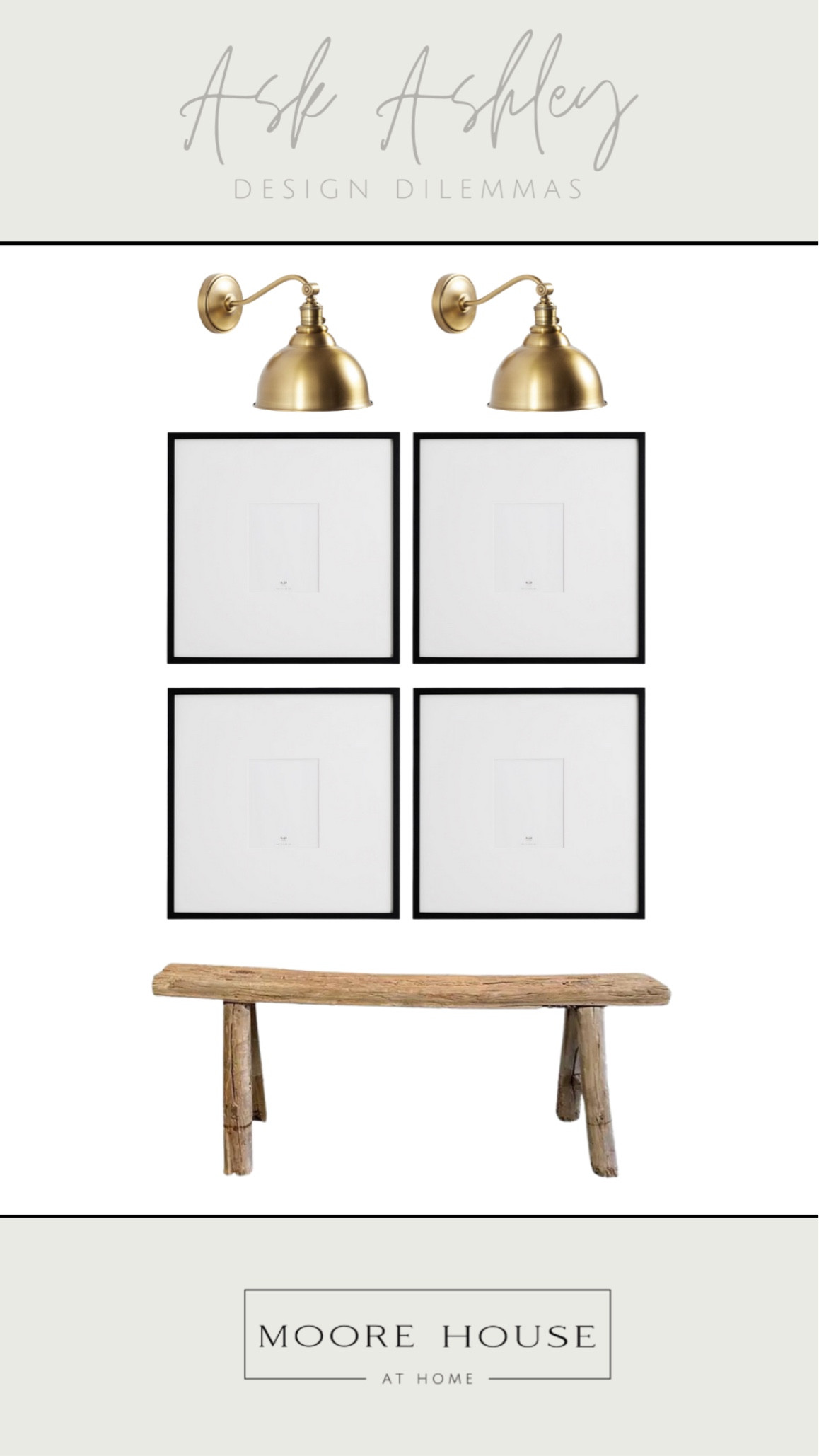 Another great way to fill a space is a gallery wall with sconces & add a milking stool for added texture. 


#LTKhome