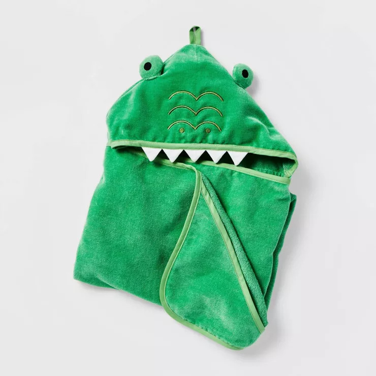 Alligator Hooded Bath Towel Green - Pillowfort™ | Target