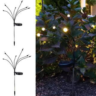 2 Pack Outdoor Solar Garden Firefly Lights | The Home Depot