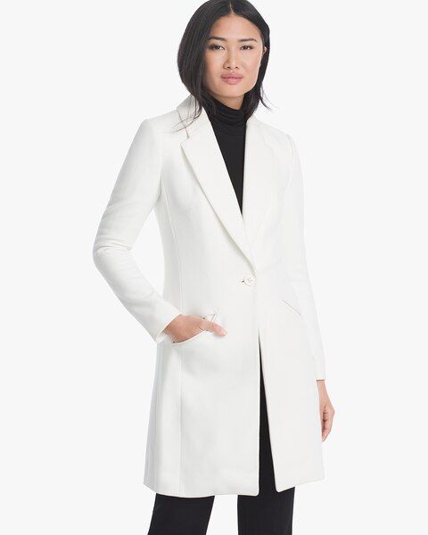 Women's Single-Button Coat by White House Black Market | White House Black Market
