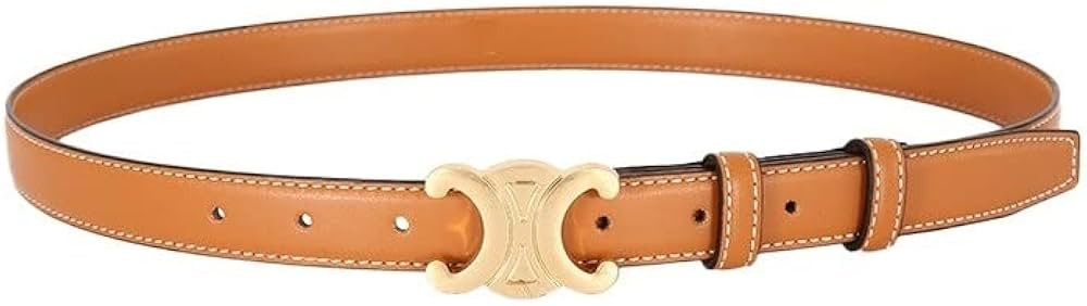New Double C Arc de Triomphe Belt Women's Leather 2.5 Thin Women's Belt (Color : 2.5 Brown, Size ... | Amazon (CA)